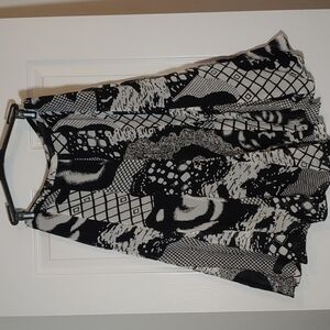 Casual Studio Black White Flare Skirt Size M